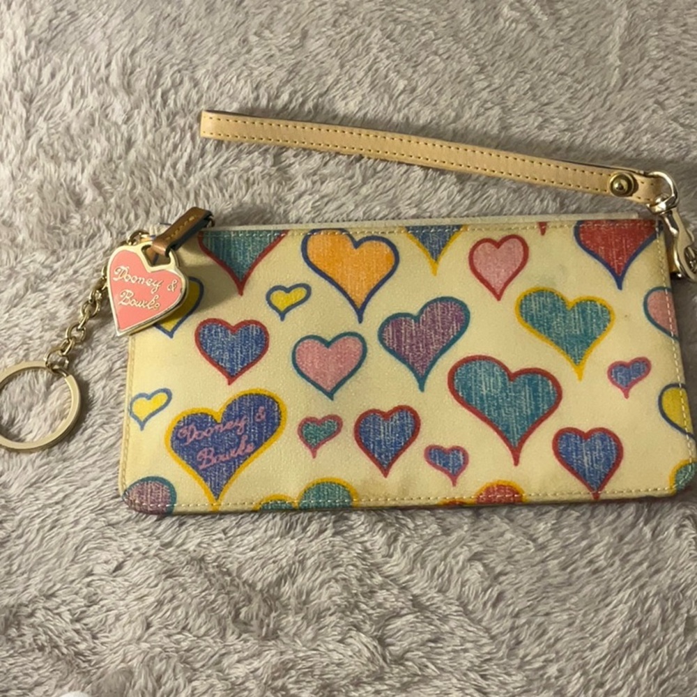 ⭐️HOST PICK⭐️ Dooney & Bourke Rainbow Zipper Keychain Wristlet EUC